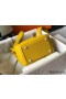 Hermes Lindy Mini Bag In Yellow Clemence Leather GHW