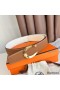Hermes Luck Reversible Belt 38MM in Gold and White Epsom Calfskin