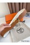 Hermes Luck Reversible Belt 38MM in Gold and White Epsom Calfskin