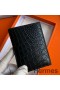 Hermes MC² Euclide Card Holder in Black Matte Alligator Leather