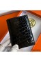 Hermes MC² Euclide Card Holder in Black Shiny Alligator Leather