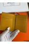 Hermes MC² Euclide Card Holder in Jaune Ambre Shiny Alligator Leather