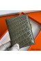Hermes MC² Euclide Card Holder in Tourterelle Shiny Alligator Leather