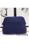 Hermes Medium Bolide Travel Case In Blue Electric Cotton