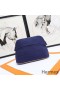Hermes Medium Bolide Travel Case In Blue Electric Cotton