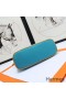 Hermes Medium Bolide Travel Case In Blue Horizon Cotton