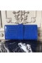 Hermes Medor Clutch Bag In Blue Crocodile Leather