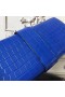 Hermes Medor Clutch Bag In Blue Crocodile Leather