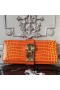 Hermes Medor Clutch Bag In Orange Crocodile Leather