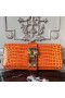 Hermes Medor Clutch Bag In Orange Crocodile Leather
