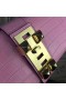 Hermes Medor Clutch Bag In Pink Crocodile Leather