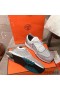Hermes Men's Addict Sneakers In Grey Knit