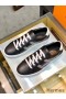 Hermes Men's Avantage Sneakers In Black Calfskin