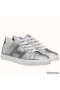 Hermes Men's Avantage Sneakers In Grey Metallic Leather