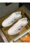 Hermes Men's Avantage Sneakers In White/Blue Calfskin