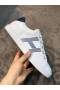 Hermes Men's Avantage Sneakers In White/Blue Calfskin