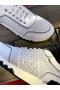 Hermes Men's C - Addict Sneakers In White Perforated Calfskin
