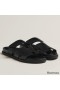 Hermes Men's Chypre Sandals in Black Calfskin
