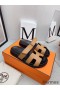 Hermes Men's Chypre Sandals in Brown Calfskin