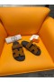 Hermes Men's Chypre Sandals in Brown Suede Calfskin