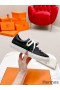 Hermes Men's Day Sneakers in Black Leather
