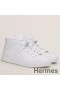 Hermes Men's Daydream High - top Sneakers in White Leather
