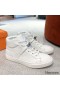 Hermes Men's Daydream High - top Sneakers in White Leather