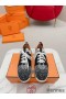 Hermes Men's Depart Sneakers in Black Gradient Knit