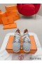 Hermes Men's Depart Sneakers in Grey Gradient Knit