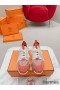 Hermes Men's Depart Sneakers in Orange Gradient Knit