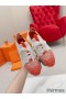 Hermes Men's Depart Sneakers in Orange Gradient Knit