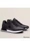 Hermes Men's Drive Sneakers In Black Leather