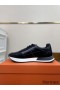 Hermes Men's Drive Sneakers In Black Leather