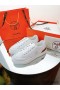 Hermes Men's Get Sneakers in White Calfskin
