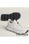 Hermes Men's Impulse Sneakers in White Fabric and Leather