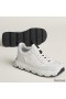 Hermes Men's Impulse Sneakers in White Fabric and Leather
