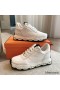 Hermes Men's Impulse Sneakers in White Fabric and Leather