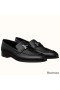 Hermes Men's Paris Loafers In Black Calfskin