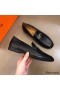 Hermes Men's Tenor Loafers In Black Calfskin
