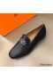 Hermes Men's Tenor Loafers In Black Calfskin
