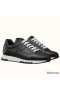 Hermes Men's Trail Sneakers In Black Calfskin Leather
