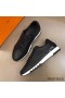Hermes Men's Trail Sneakers In Black Calfskin Leather