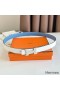 Hermes Mini Constance 24mm Belt in Blue Epsom Leather and White Swift Leather