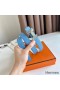 Hermes Mini Constance 24mm Belt in Blue Epsom Leather and White Swift Leather