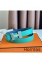Hermes Mini Constance 24mm Belt in Green Epsom Leather and Blue Swift Leather