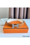 Hermes Mini Constance 24mm Belt in White Epsom Leather and Gold Swift Leather