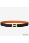 Hermes Mini Constance 24mm Reversible Belt Black/Orange