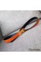 Hermes Mini Constance 24mm Reversible Belt Black/Orange