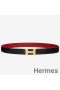 Hermes Mini Constance 24mm Reversible Belt Black/Red