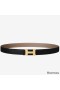 Hermes Mini Constance 24mm Reversible Belt Black/Taupe